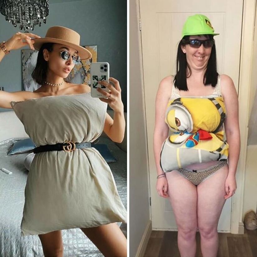 In the network appeared the new quarantine trend — dress-pillow