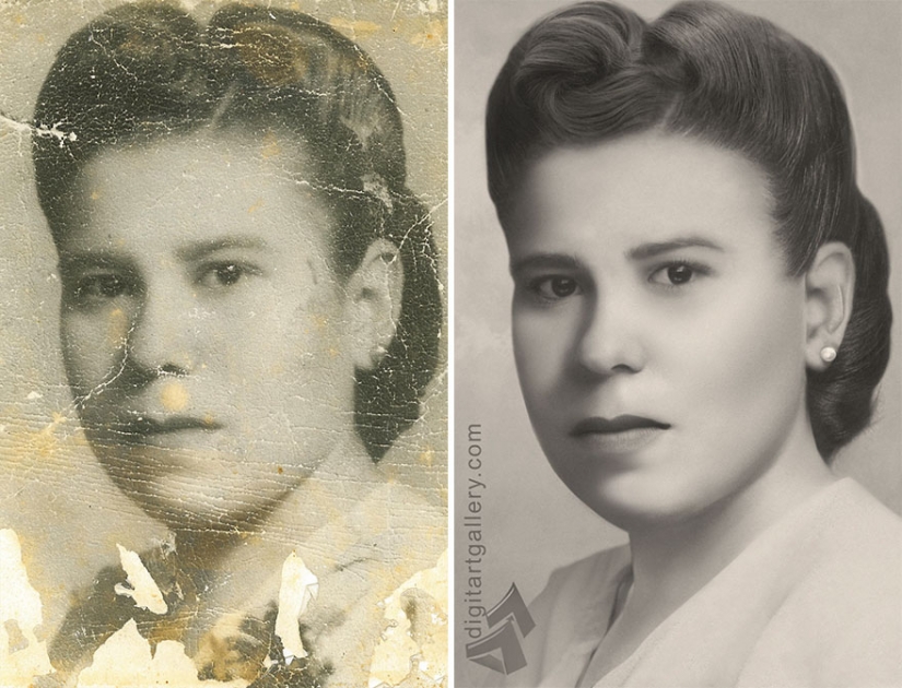 Incredible examples of before and after restoration of old photos from a Retoucher