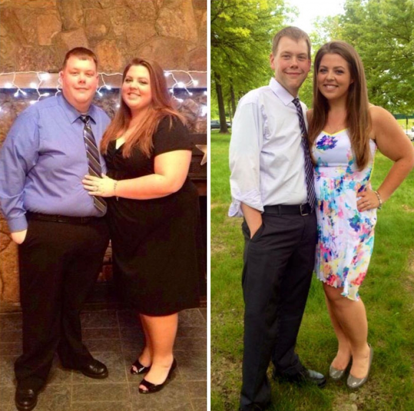 Inspiring photographs couples before and after the weight loss Inspiring photographs couples before and after the weight loss