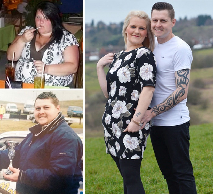 Inspiring photographs couples before and after the weight loss Inspiring photographs couples before and after the weight loss
