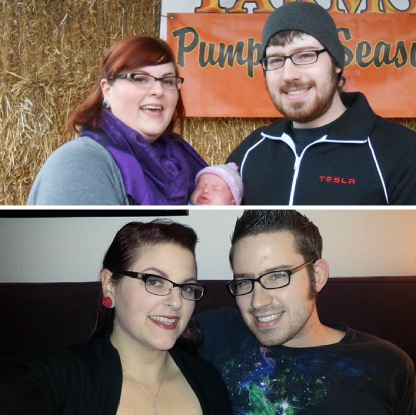 Inspiring photographs couples before and after the weight loss Inspiring photographs couples before and after the weight loss