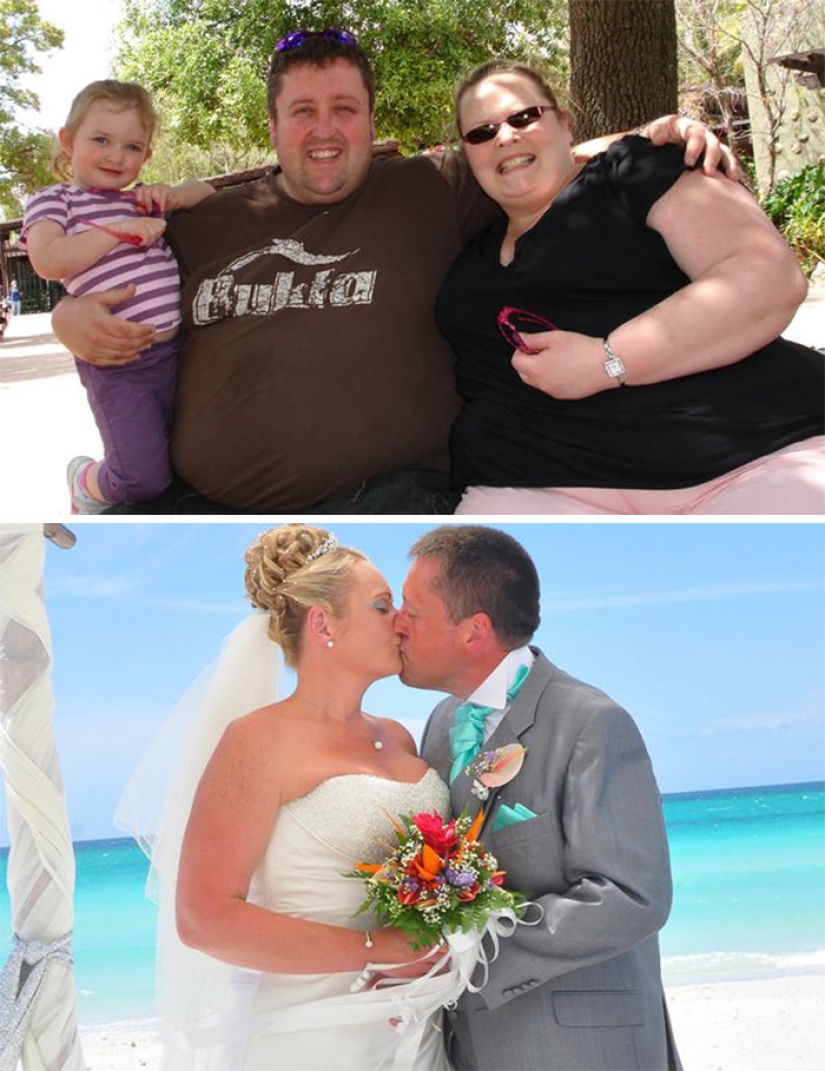 Inspiring photographs couples before and after the weight loss Inspiring photographs couples before and after the weight loss