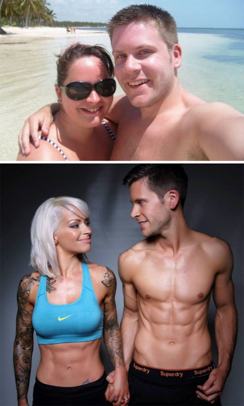 Inspiring photographs couples before and after the weight loss Inspiring photographs couples before and after the weight loss