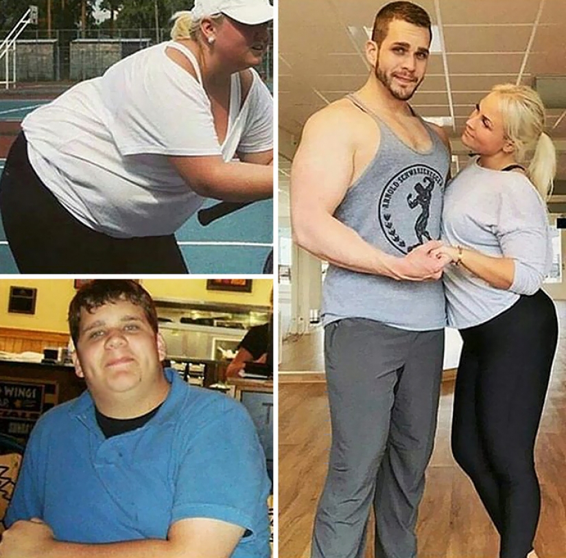 Inspiring photographs couples before and after the weight loss Inspiring photographs couples before and after the weight loss