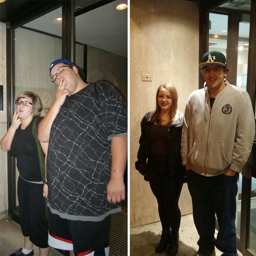 Inspiring photographs couples before and after the weight loss Inspiring photographs couples before and after the weight loss