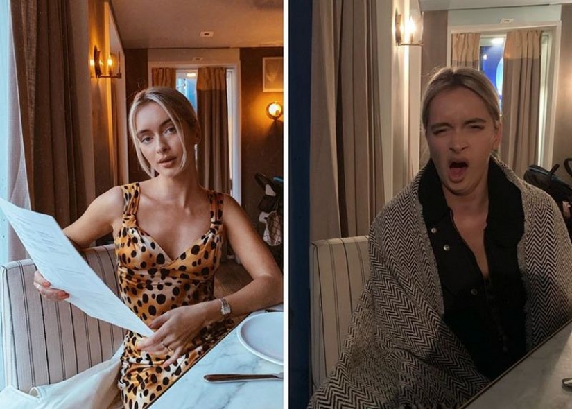 Instagram vs. The model revealed the secret, showing the ideal and the real photo