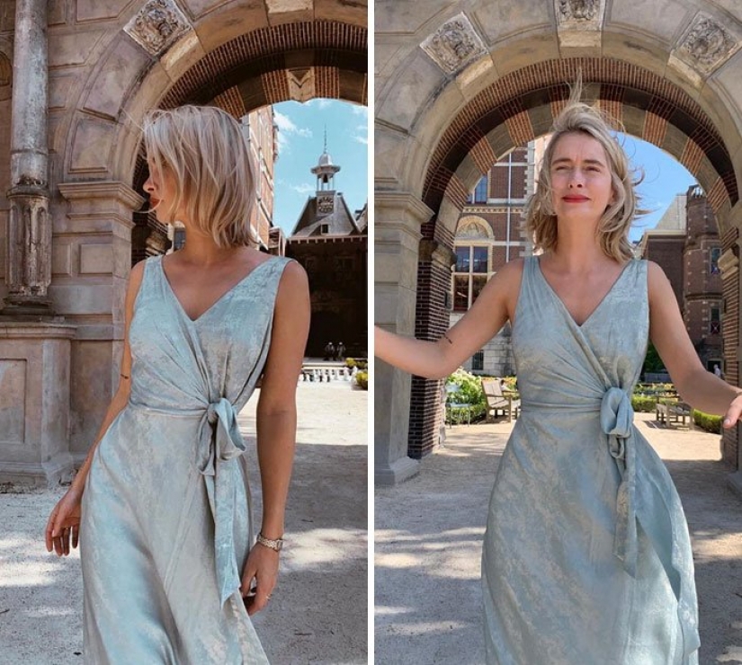 Instagram vs. The model revealed the secret, showing the ideal and the real photo