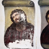 Jesus or the potato? Like a broken mural has enriched the whole city