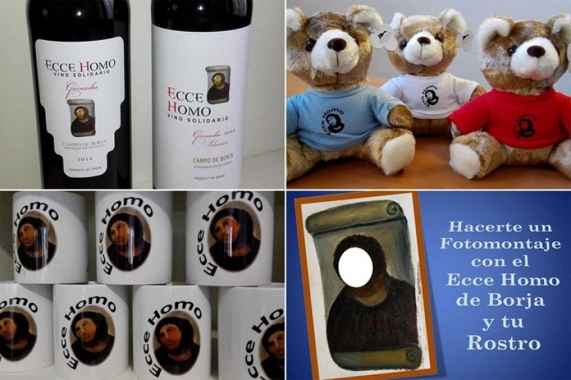 Jesus or the potato? Like a broken mural has enriched the whole city