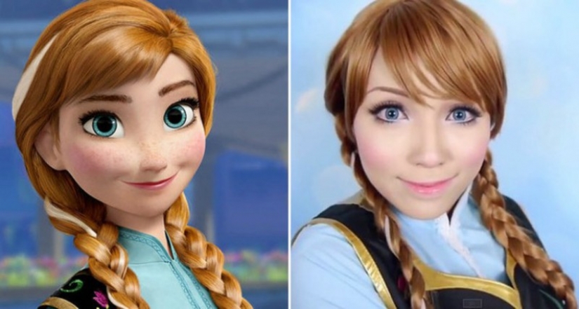 La muchacha intentó en las imágenes, de 15 de princesas de disney