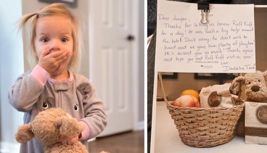 La niña había olvidado en el otro peluche, pero el personal se encargó de ello