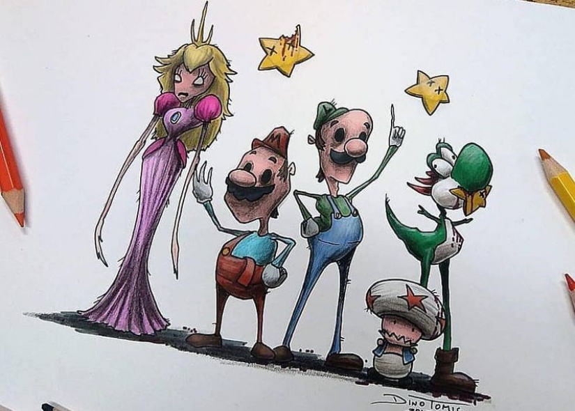 La piel de gallina: artista convierte los caracteres de la historieta en monstruos