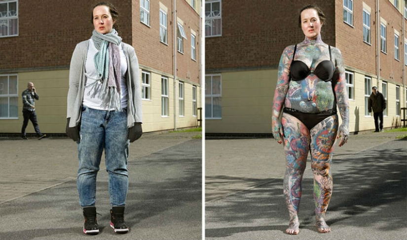 La verdad desnuda. La gente anotó de cabeza a los pies, ropa y sin