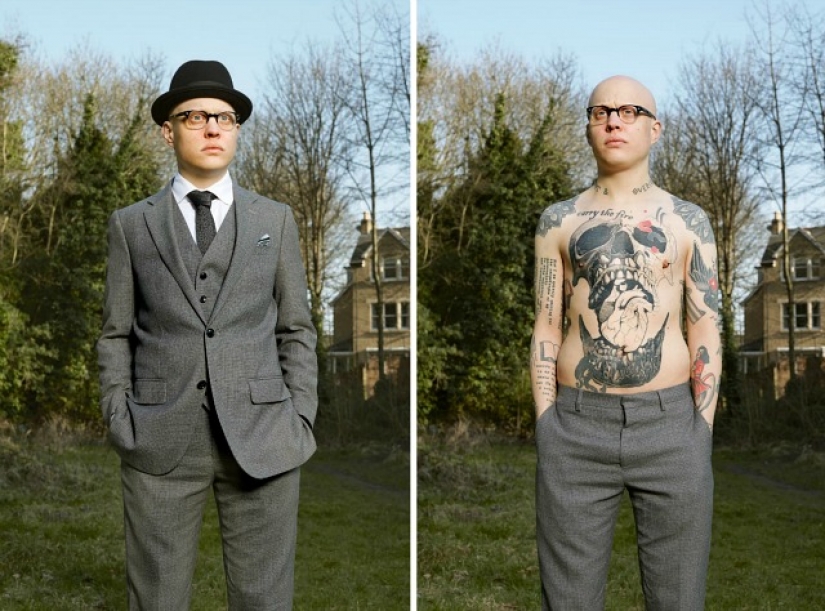 La verdad desnuda. La gente anotó de cabeza a los pies, ropa y sin