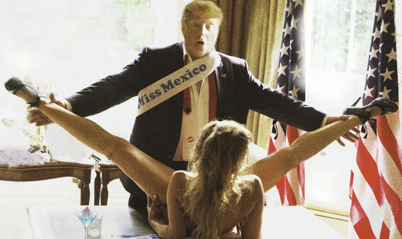 Las imágenes que Donald trump se quema