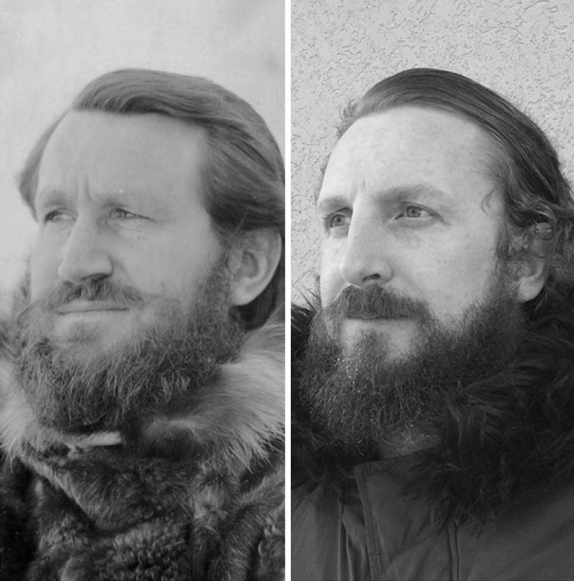 Launch the time machine: 25 photos of grandparents, who recreated their grandchildren