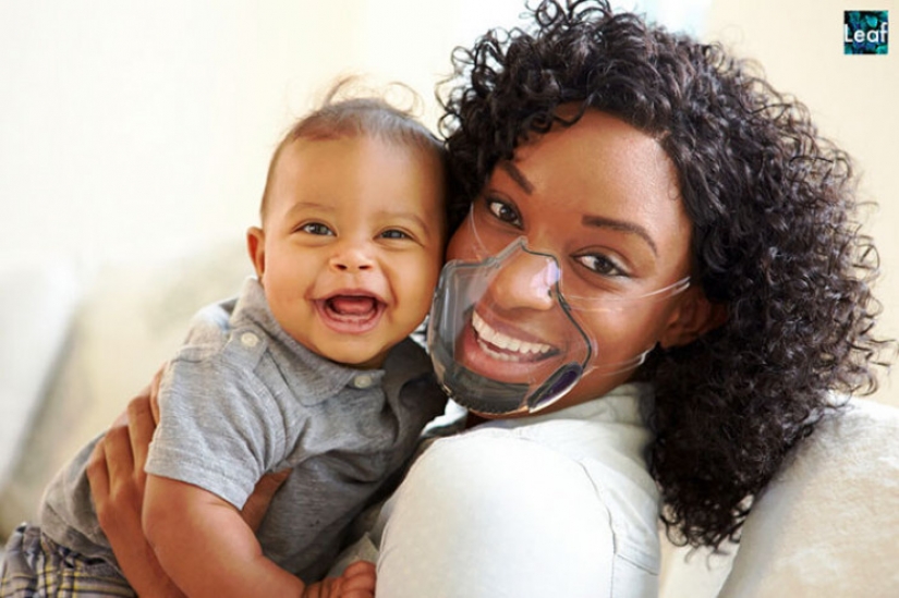 LEAF, the first innovative transparent mask that protects without hiding the face