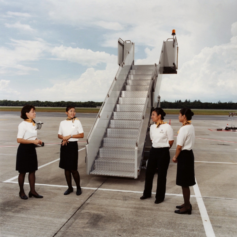 Look like the daily work of flight attendants Look like the daily work of flight attendants