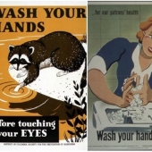 Looked like hygienic propaganda posters in different countries