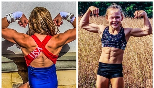 Looks like 10-year-old girl who trains for 30 hours a week