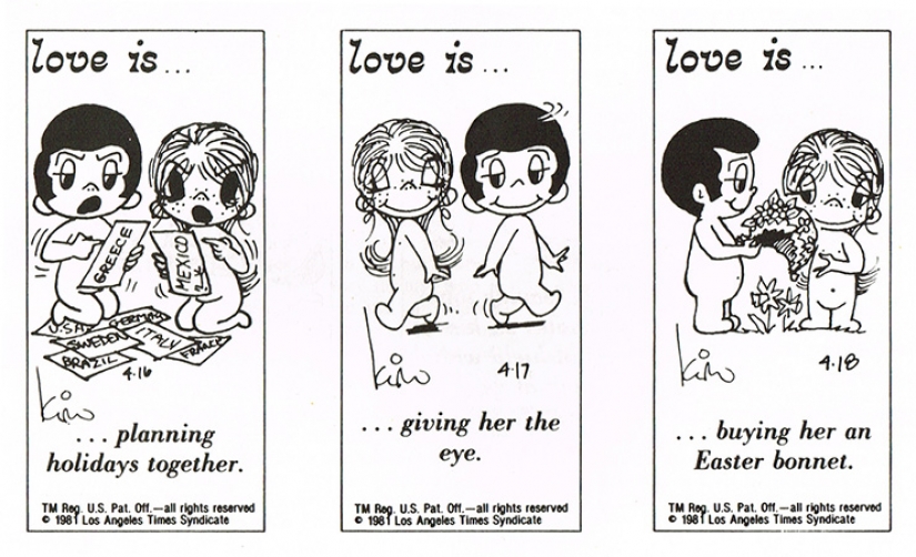 "Love is...": history of creation of cute comics about love