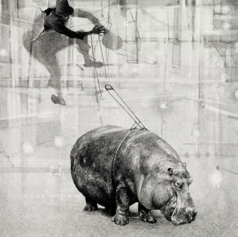 Lápiz obras maestras, como las fotos en blanco y negro