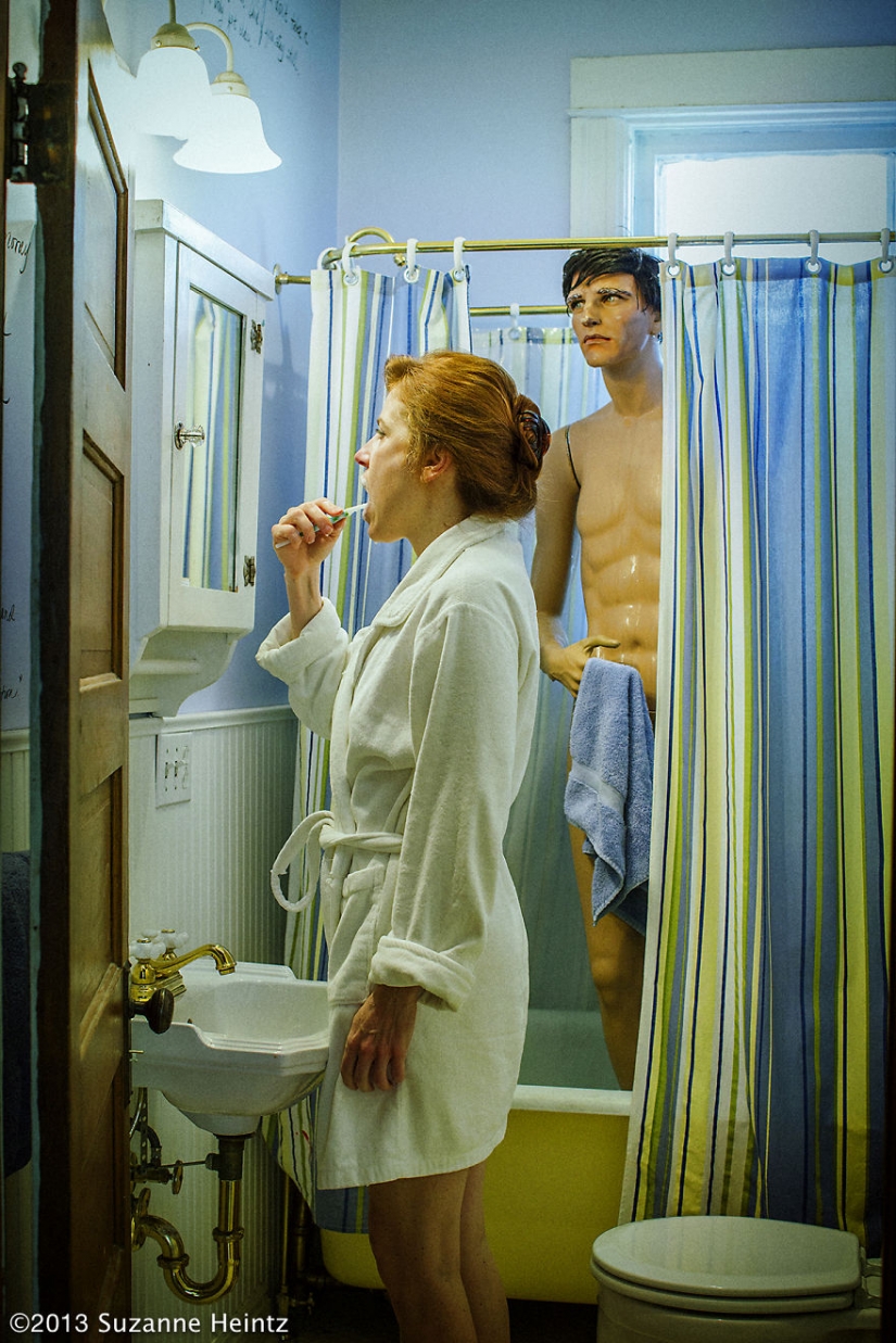 Mine! In bed with a dummy