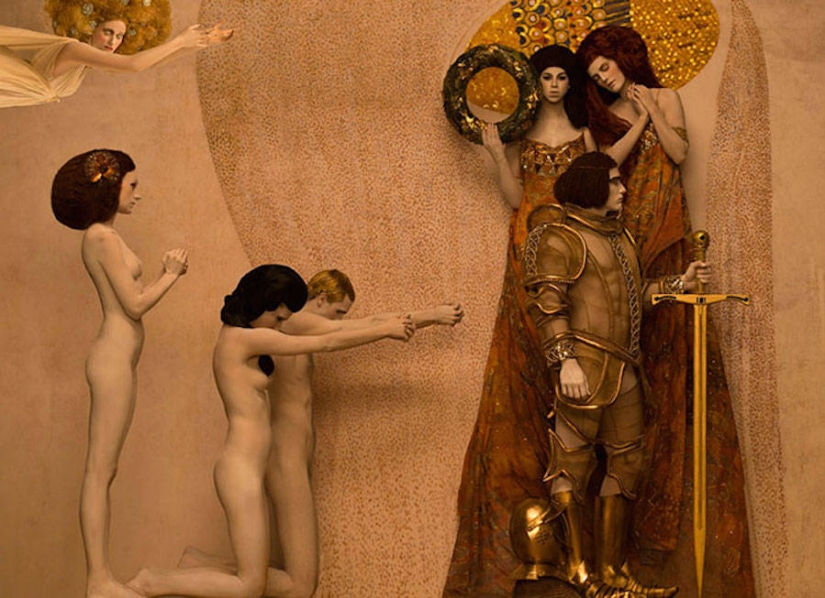 Modelo Real ha recreado famosas pinturas de Gustav Klimt Modelo Real ha recreado famosas pinturas de Gustav Klimt
