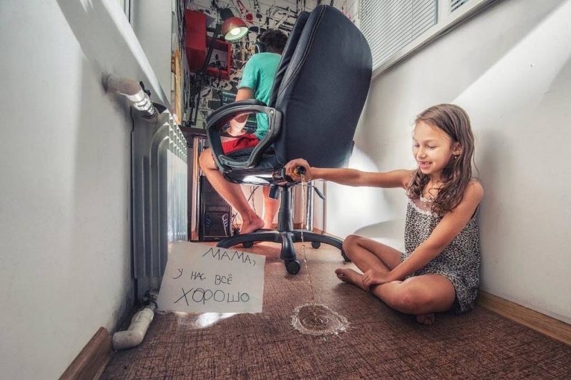 "Mom, we are doing well": father and daughter made a report, from which the mother becomes ill "Mom, we are doing well": father and daughter made a report, from which the mother becomes ill