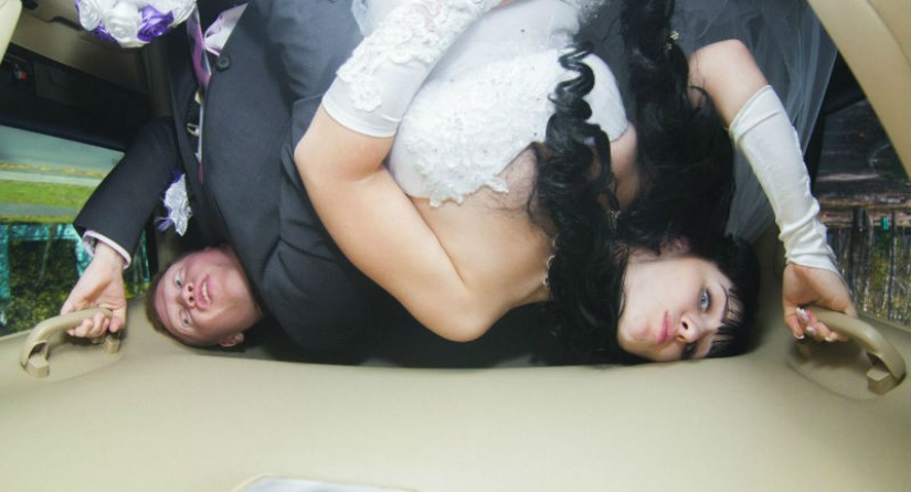 Más salvajes de thrash en la oscuridad de la juerga: "mejores" fotos de la boda de Rusia