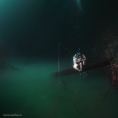 Mystical underwater river flows along the ocean floor in Mexico