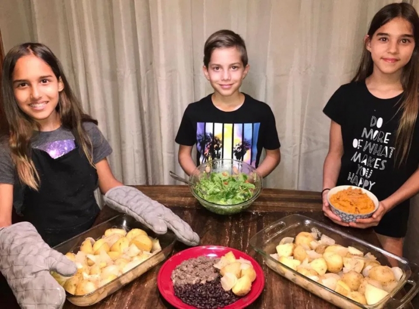 No el hambre, sino una dieta saludable! Los usuarios de las redes sociales de que se trate de "Baylor" alimentar a sus 14 hijos