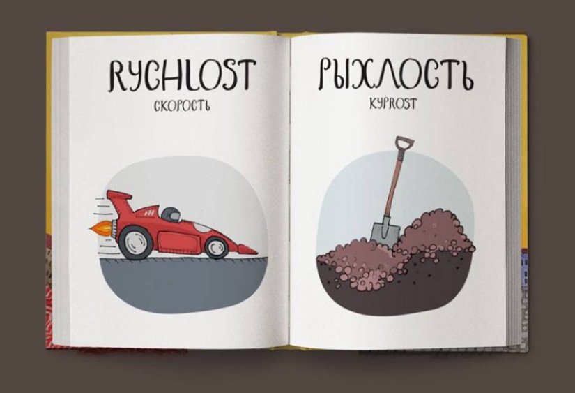 Not "bullshit", and "game room": merry Czech-Russian dictionary in pictures