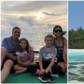 Para salir de Londres para los corales: una familia vendió todo y se trasladó a una pequeña isla