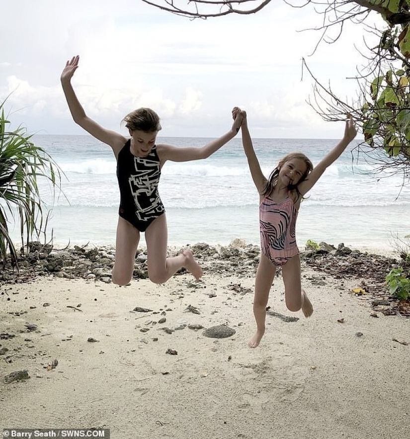 Para salir de Londres para los corales: una familia vendió todo y se trasladó a una pequeña isla