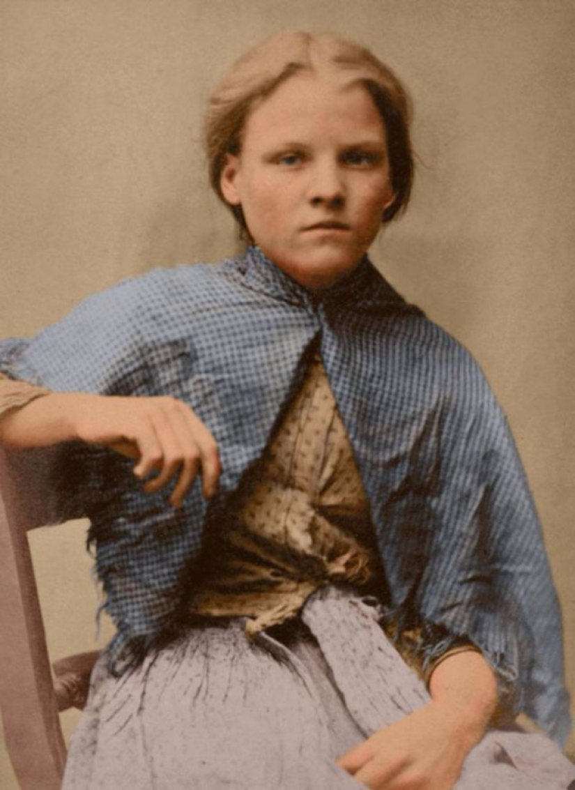 Portraits of children of the nineteenth century, sentenced to hard labor and prison for petty theft