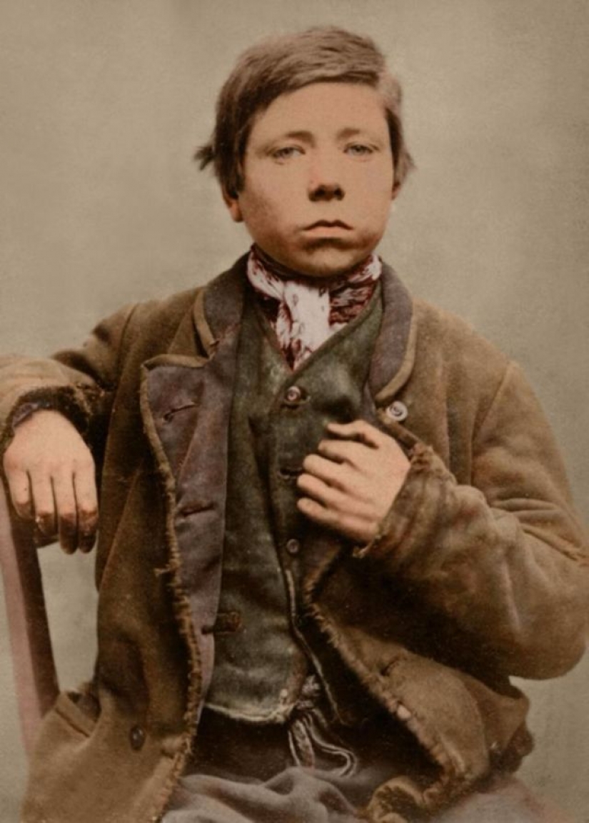 Portraits of children of the nineteenth century, sentenced to hard labor and prison for petty theft