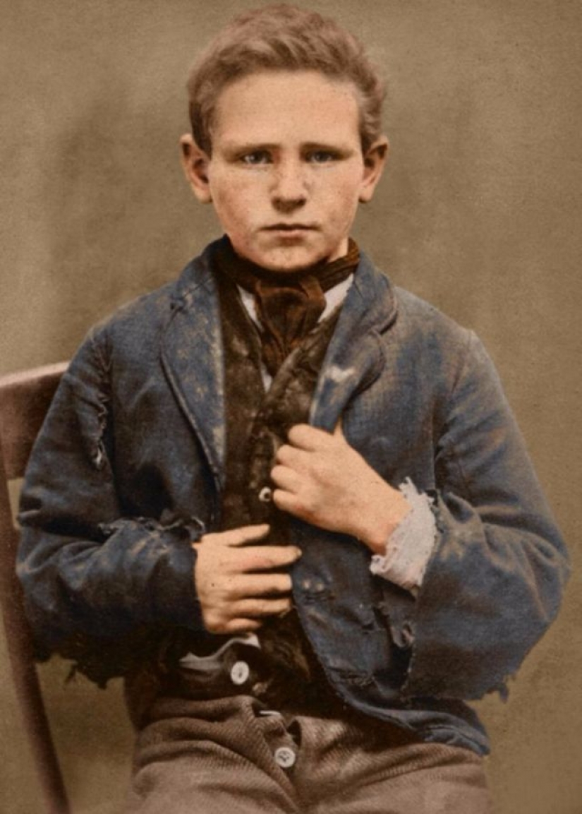 Portraits of children of the nineteenth century, sentenced to hard labor and prison for petty theft