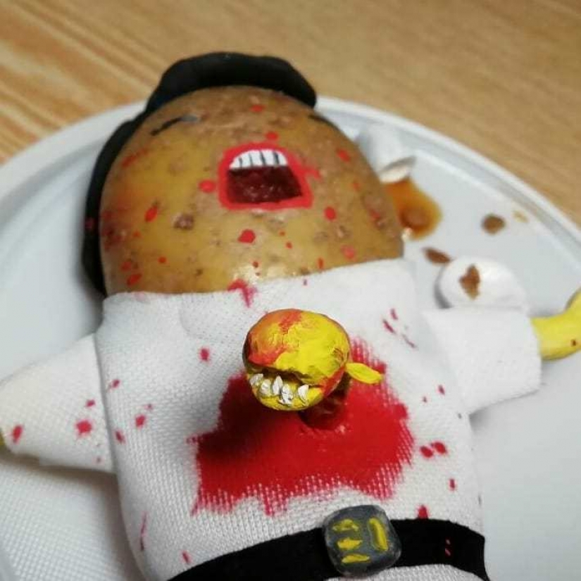 Praising a national brand, a blogger from Belarus creates masterpieces from potatoes Praising a national brand, a blogger from Belarus creates masterpieces from potatoes