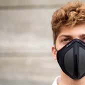 Presented grapheme electric mask against coronavirus