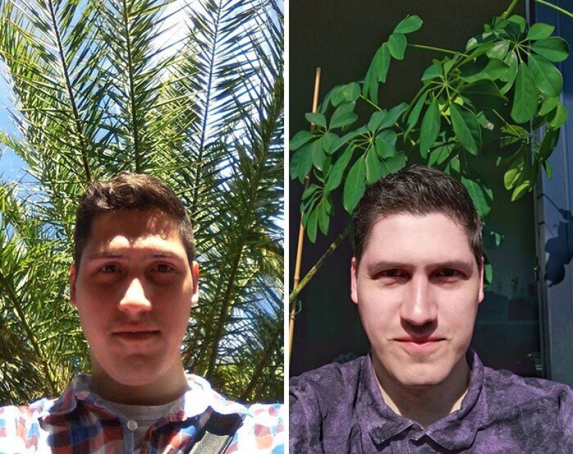 Remember where we were! People recreate photos from travels, sitting in quarantine