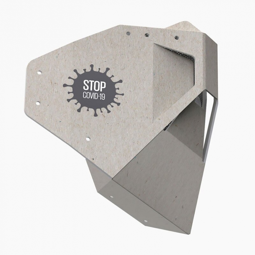 Russian designers have created a protective cardboard mask with replaceable filter