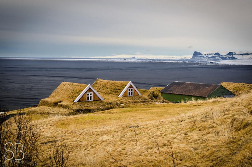 Scandinavian houses with overgrown roof, which I want to settle immediately