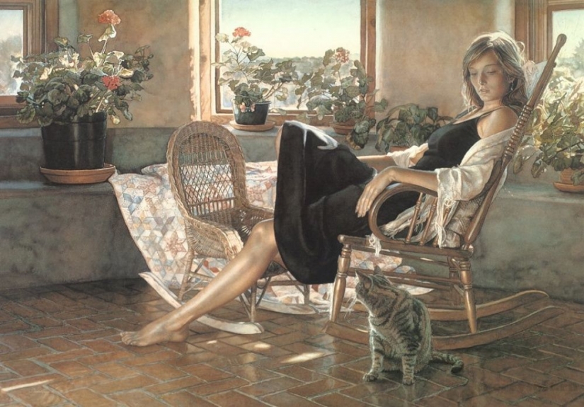 Sensual acuarelas de Steve Hanks