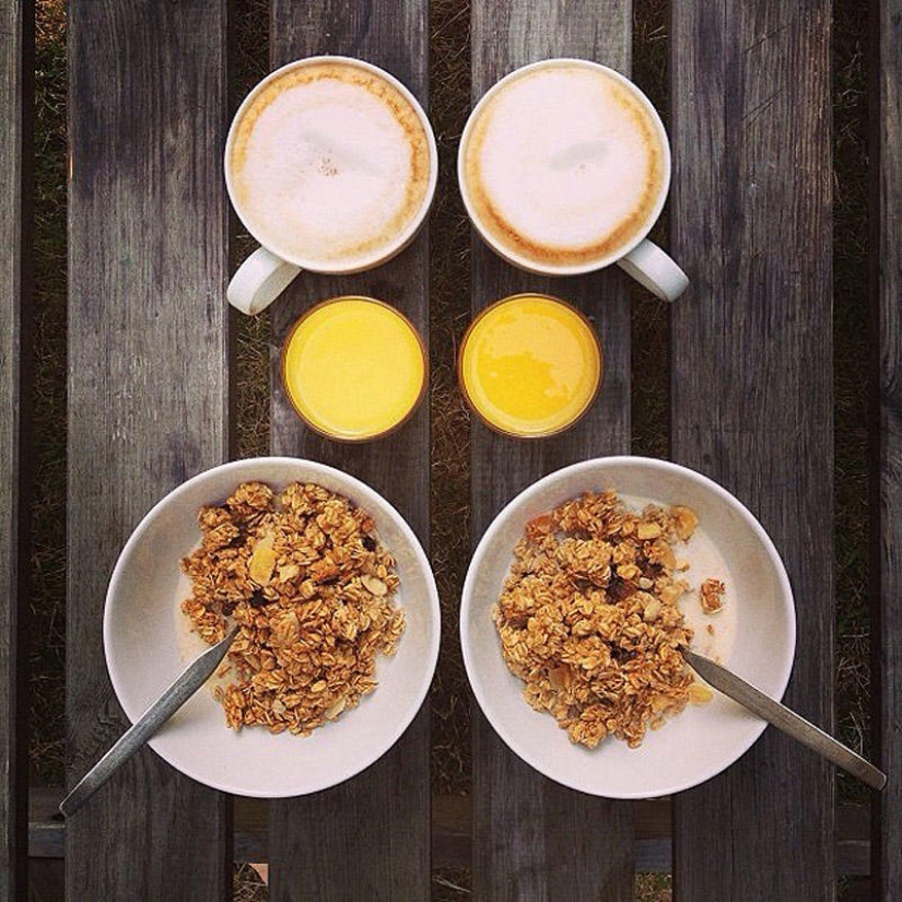 Symmetric Breakfast in Instagram