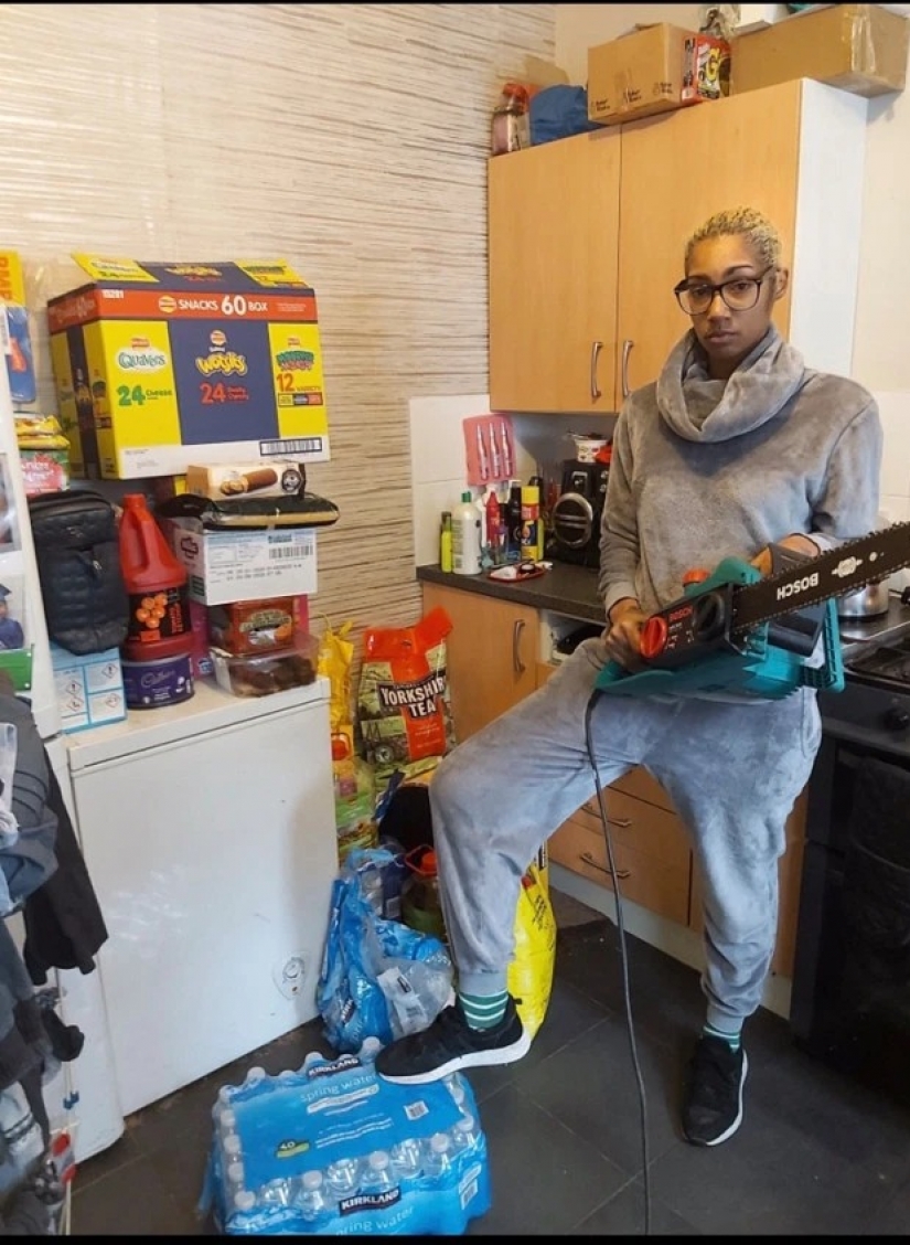 The Brits have made an impressive food and bought weapons to protect themselves from thieves during a pandemic