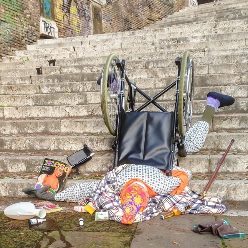 The collapse and fall of the illusions of life: funny pictures about staged accidents The collapse and fall of the illusions of life: funny pictures about staged accidents