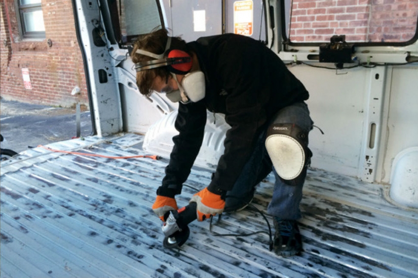 The Director turned a rusty van into a mobile Studio and is now working where I want