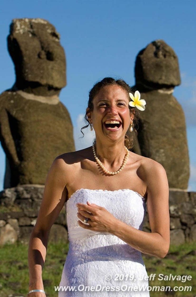 The eternal bride: the man 12 years photographing wife in wedding dress around the world