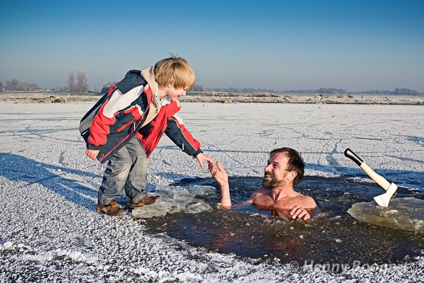 The "ice man" WIM Hof, conquering mountains in shorts